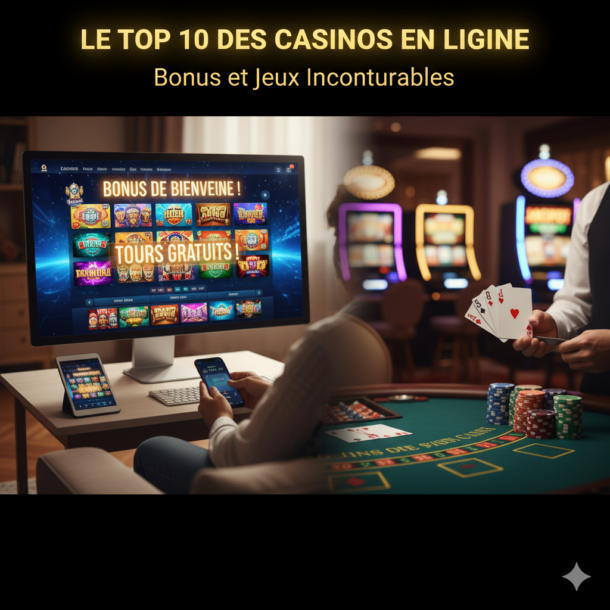 Le Top 10 des Casinos en Ligne : Bonus et Jeux Incontournables